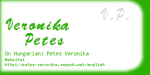 veronika petes business card